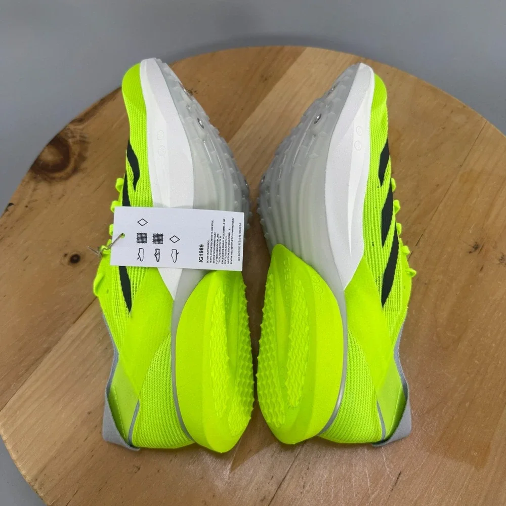 adidas Adizero Avanti Mens Size 11.5 Spikes Lucid Lemon Track Field Running NEW